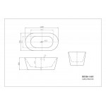 Ванна акриловая Belbagno BB306 Ванна акриловая Belbagno BB306